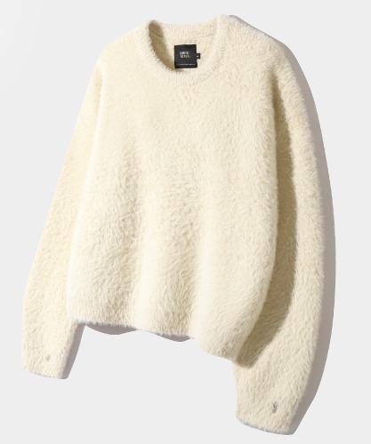ESSENTIAL HAIRY ROUND KNIT_OATMEAL