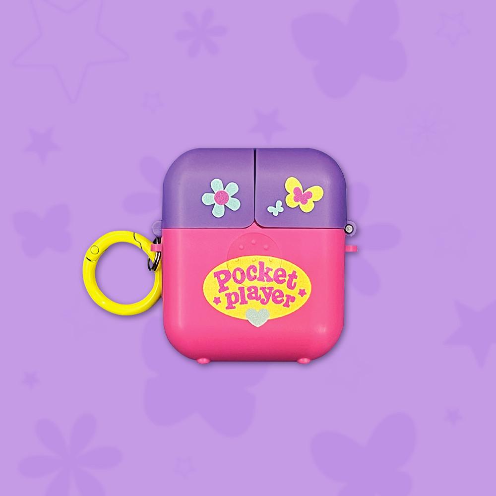 폴리 포켓 에어팟 케이스 스트랩 아메리칸 레트로 y2k 빈티지 토이 키치 1 2 프로