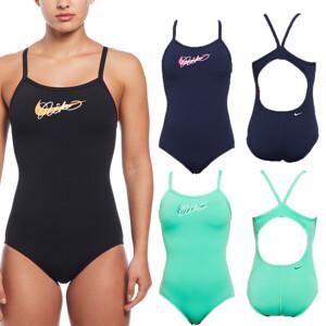 나이키스윔 NESSE012 헤리티지 스우시 스크립트 레이서백 로우컷 여성수영복