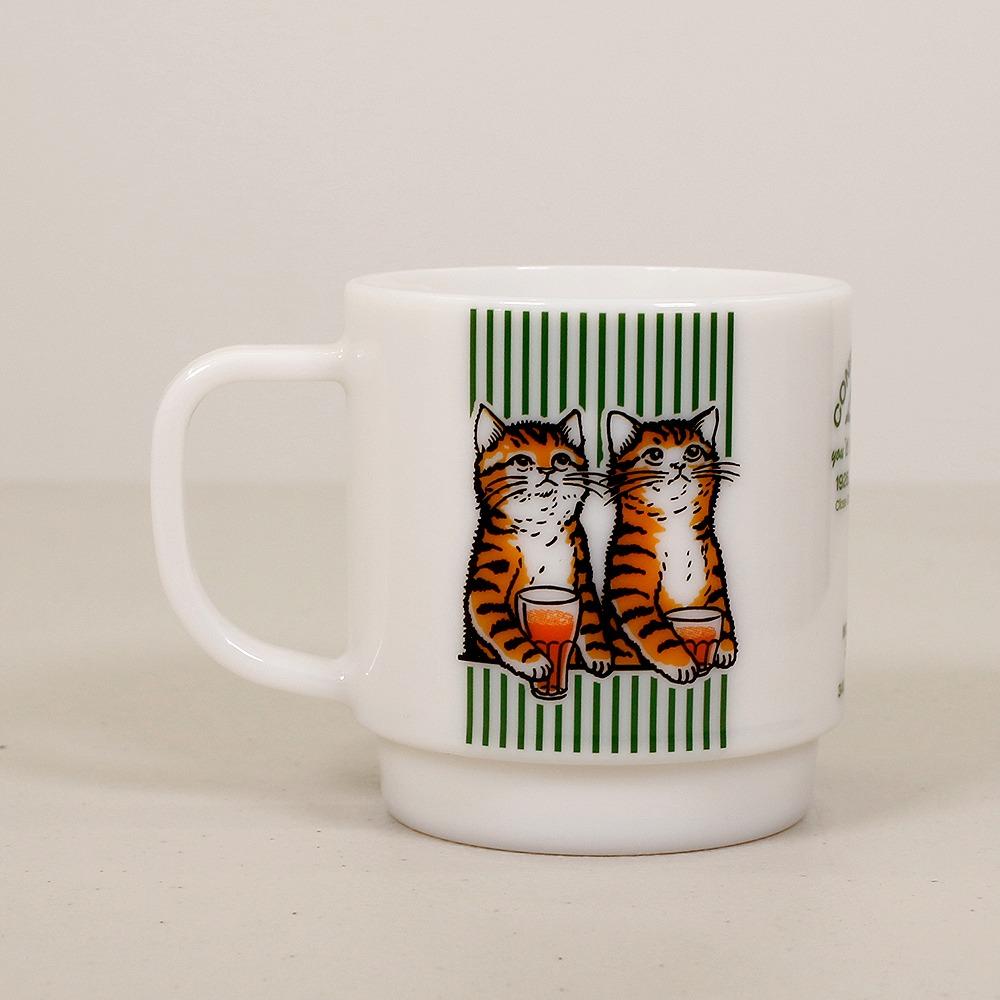 340(mL) 친환경 내열 RETRO CATS 밀크 머그컵
