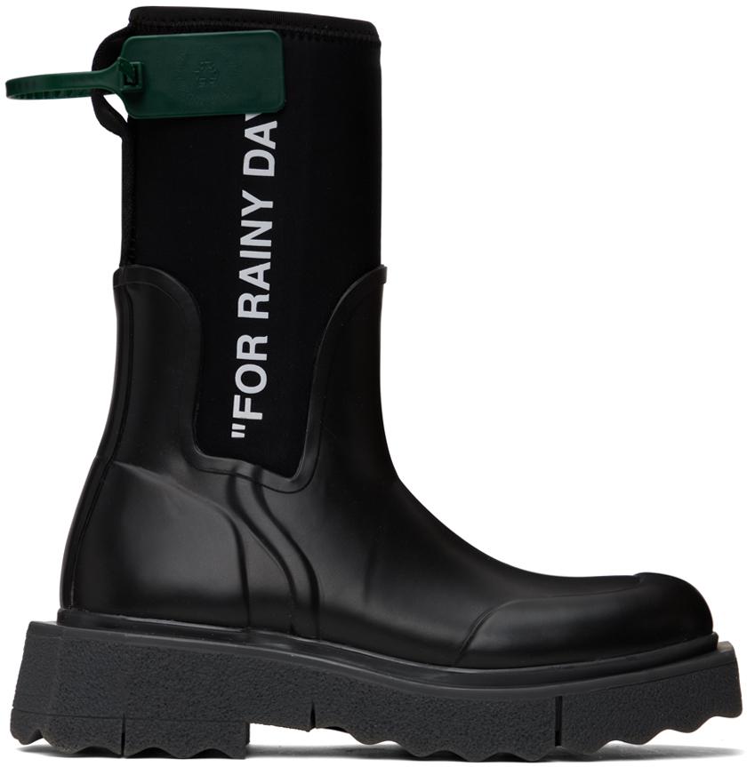 Black Sponge Rain Boots