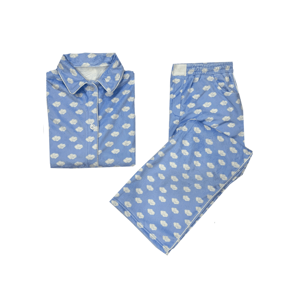 Foli Women Fluffy PJ Set Cloud