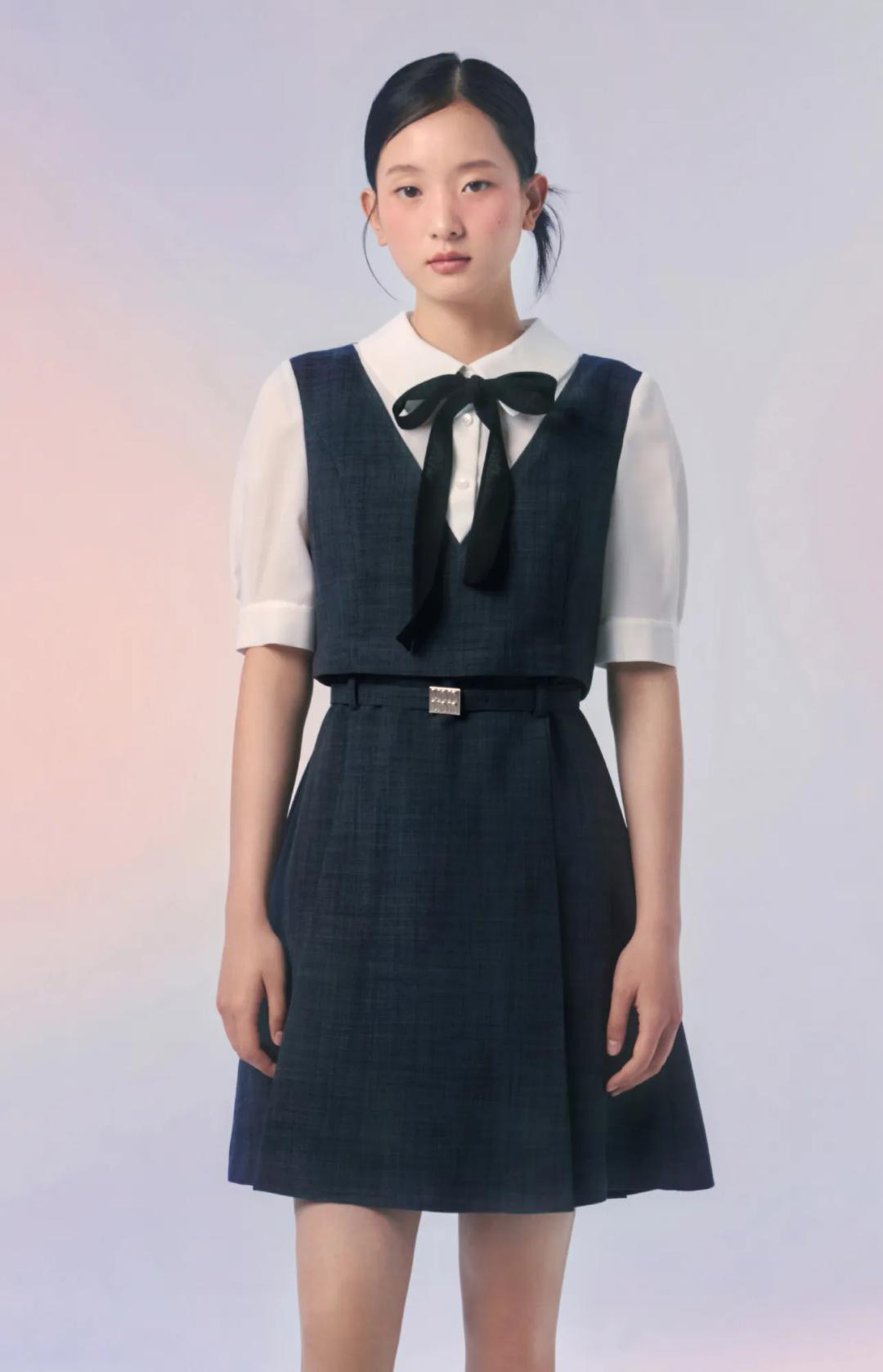 셔츠 레이어드 A라인 원피스