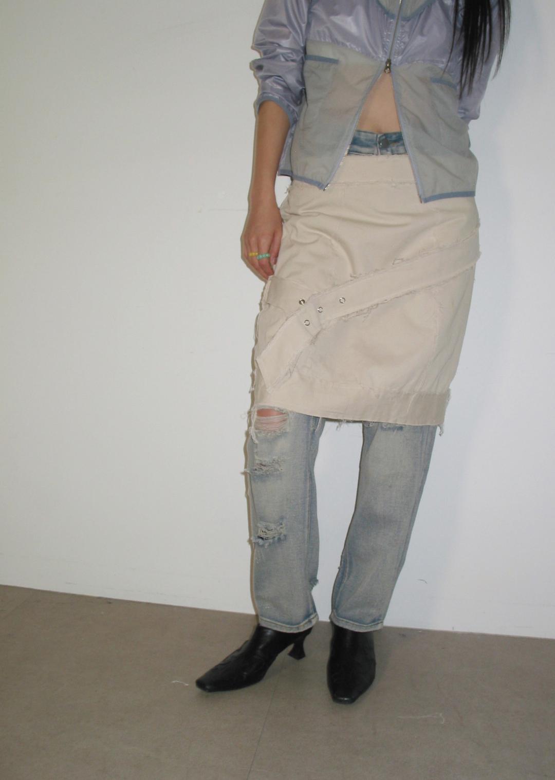 Grunge Eyelet Skirt 3colors