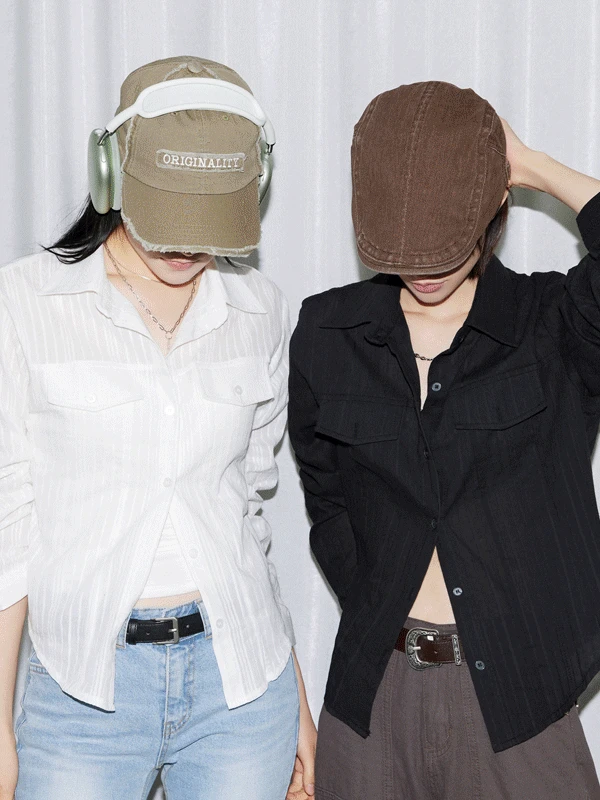 웨스턴 시스루 블라우스 셔츠, 2colors