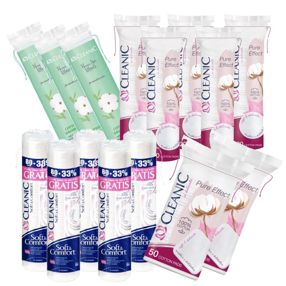 클레아닉 순면 닦토 스킨팩 원형 대형 화장솜 5set