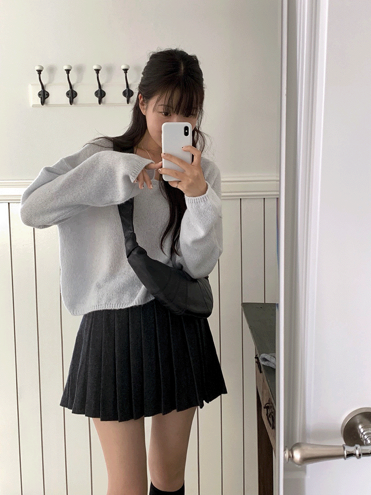 피터앤웬디 뮤어 울 플리츠 스커트