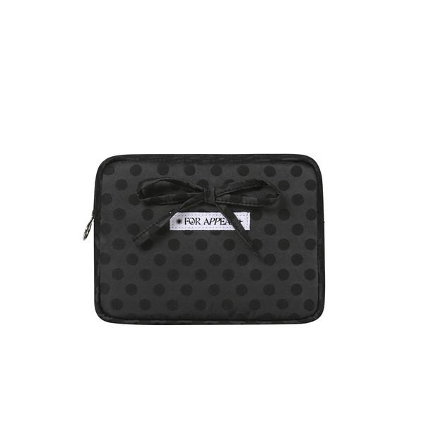 Ribbon pouch Dot Charcoal