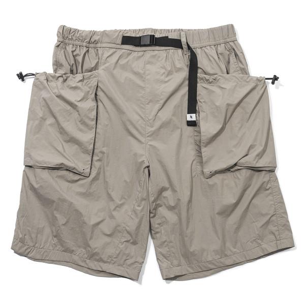 Nylon Cargo Shorts -Beige-