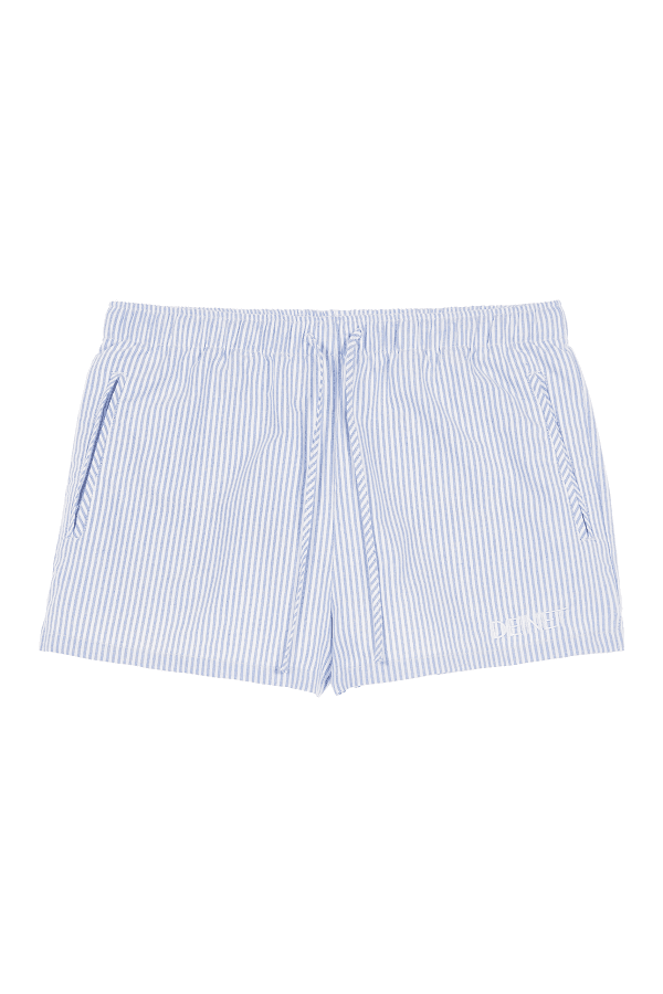STRIPE LOUNGE SHORT PANTS IN LIGHT BLUE