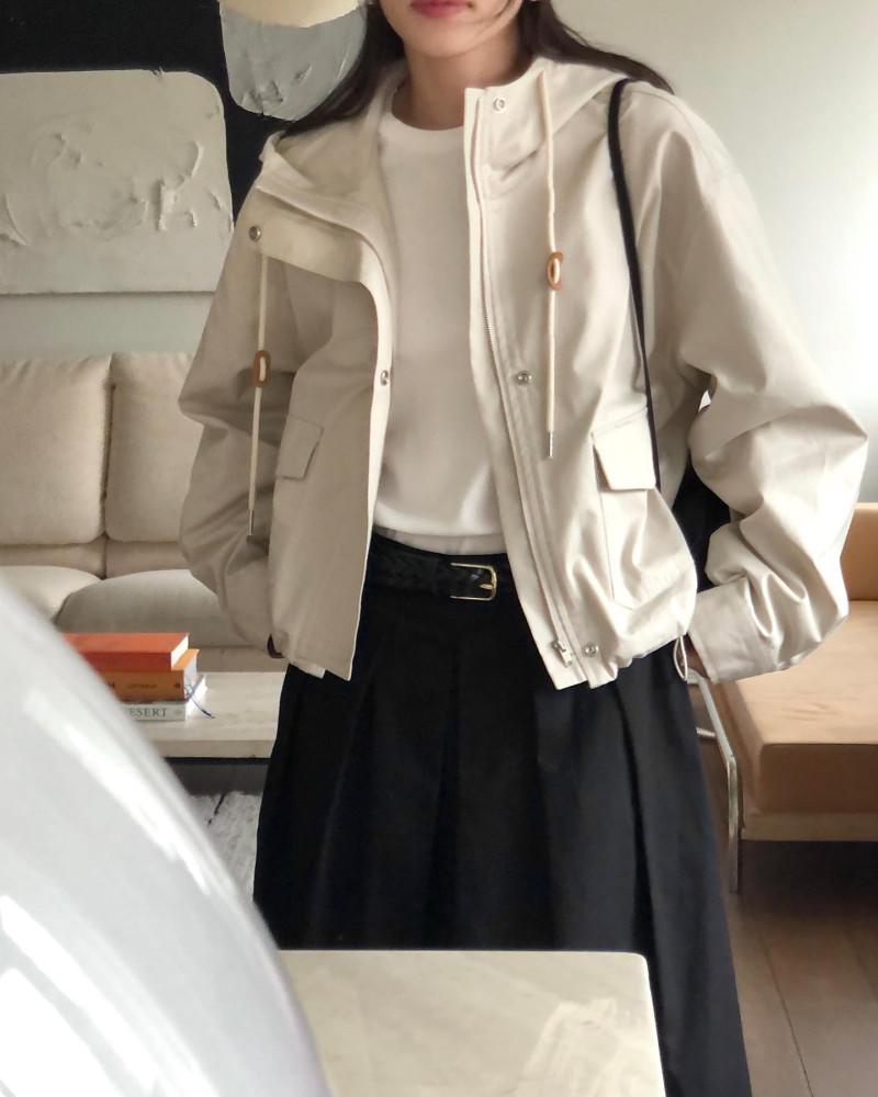 디엠버 햄퍼 후드 점퍼 간절기 하프점퍼