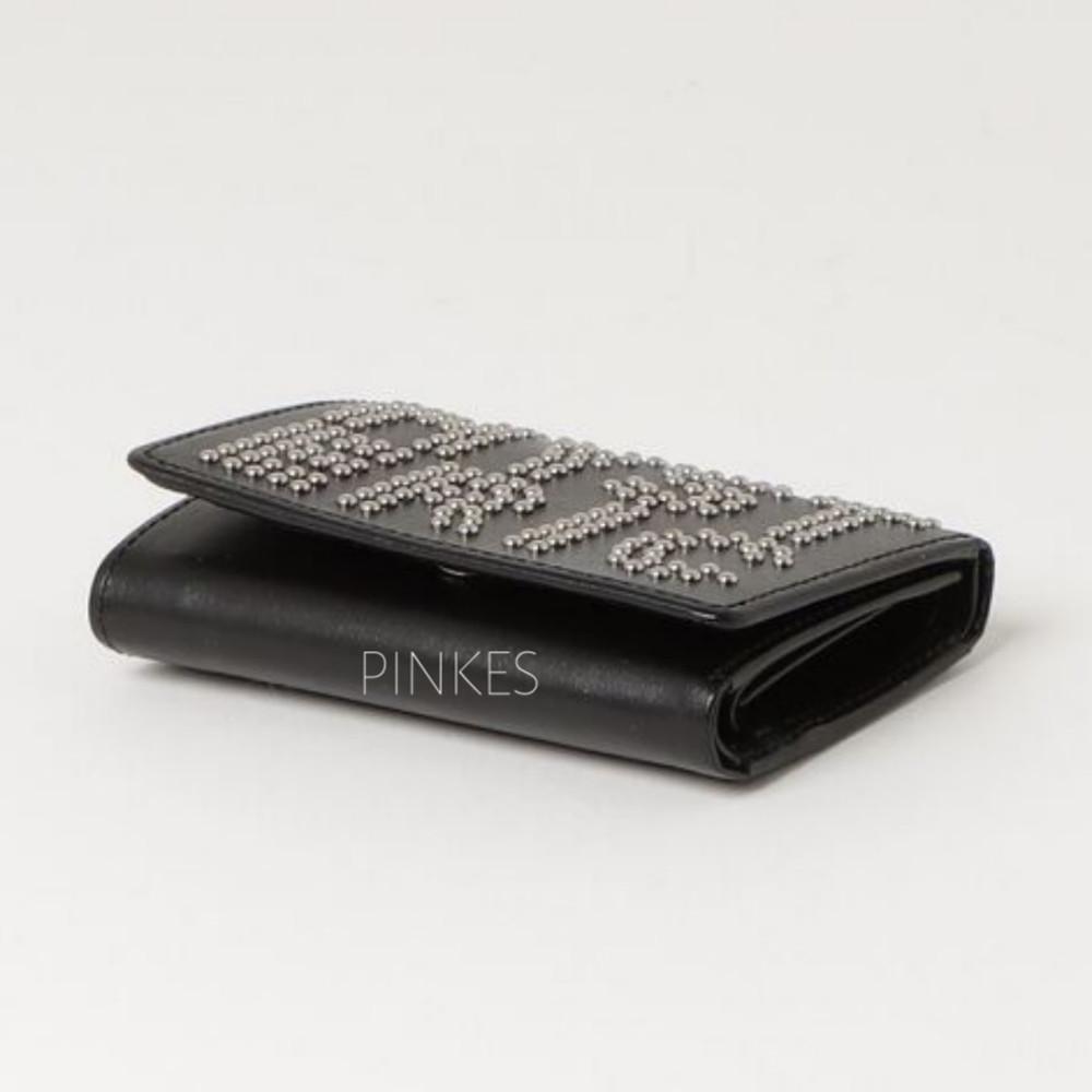 HYSTERIC GLAMOUR 히스테릭글래머 로고 스터드 삼중 월렛 반지갑 01241QG16