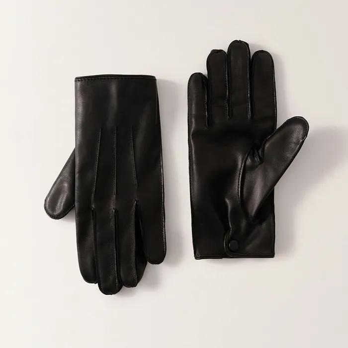 Gentle lamb skin gloves (Black)
