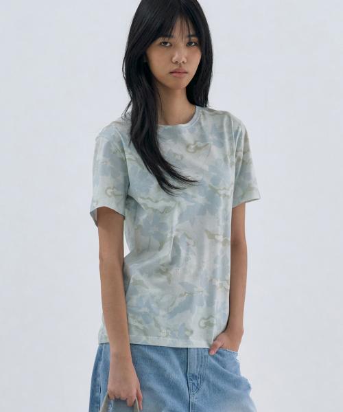 Flower Camouflage Half Sleeve Khaki