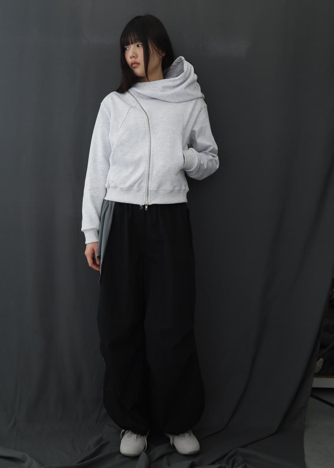 hood sasun zipup (melange)