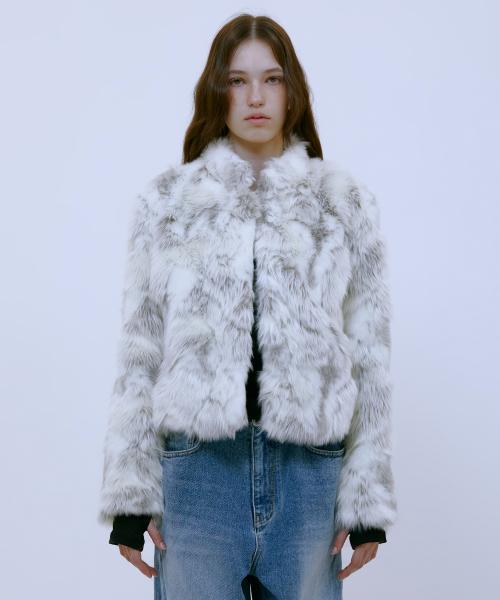 Smudge Fur Jacket (IVORY)