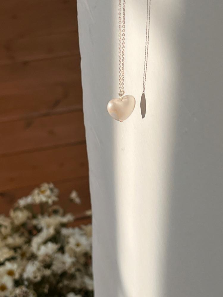silver925 오로라 하트 목걸이