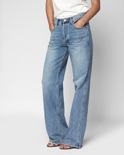 MID RISE WIDE STRAIGHT - FADED BLUE