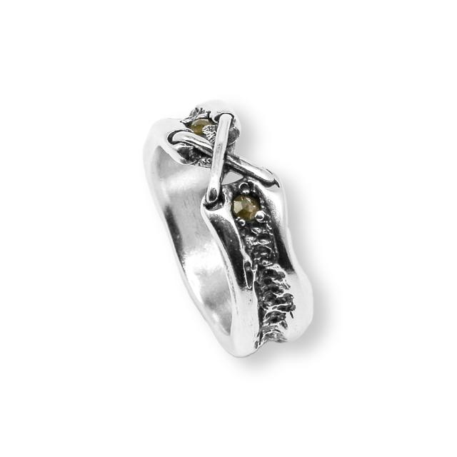 rough diamond cross ring