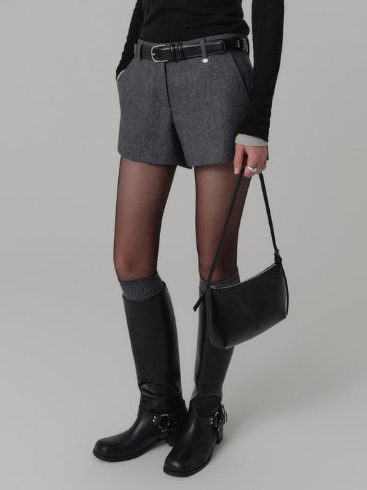 리나 울 쇼츠_차콜 / LINA WOOL SHORT_CHARCOAL