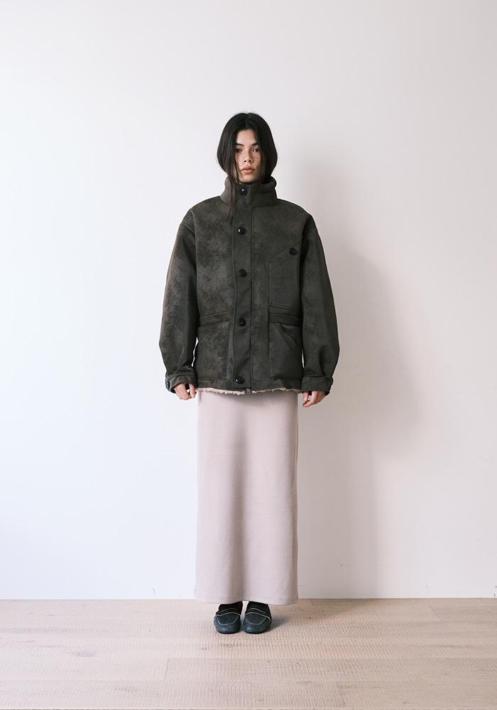 HIGH NECK BUTTON JACKET BROWN (11월19일 출고)