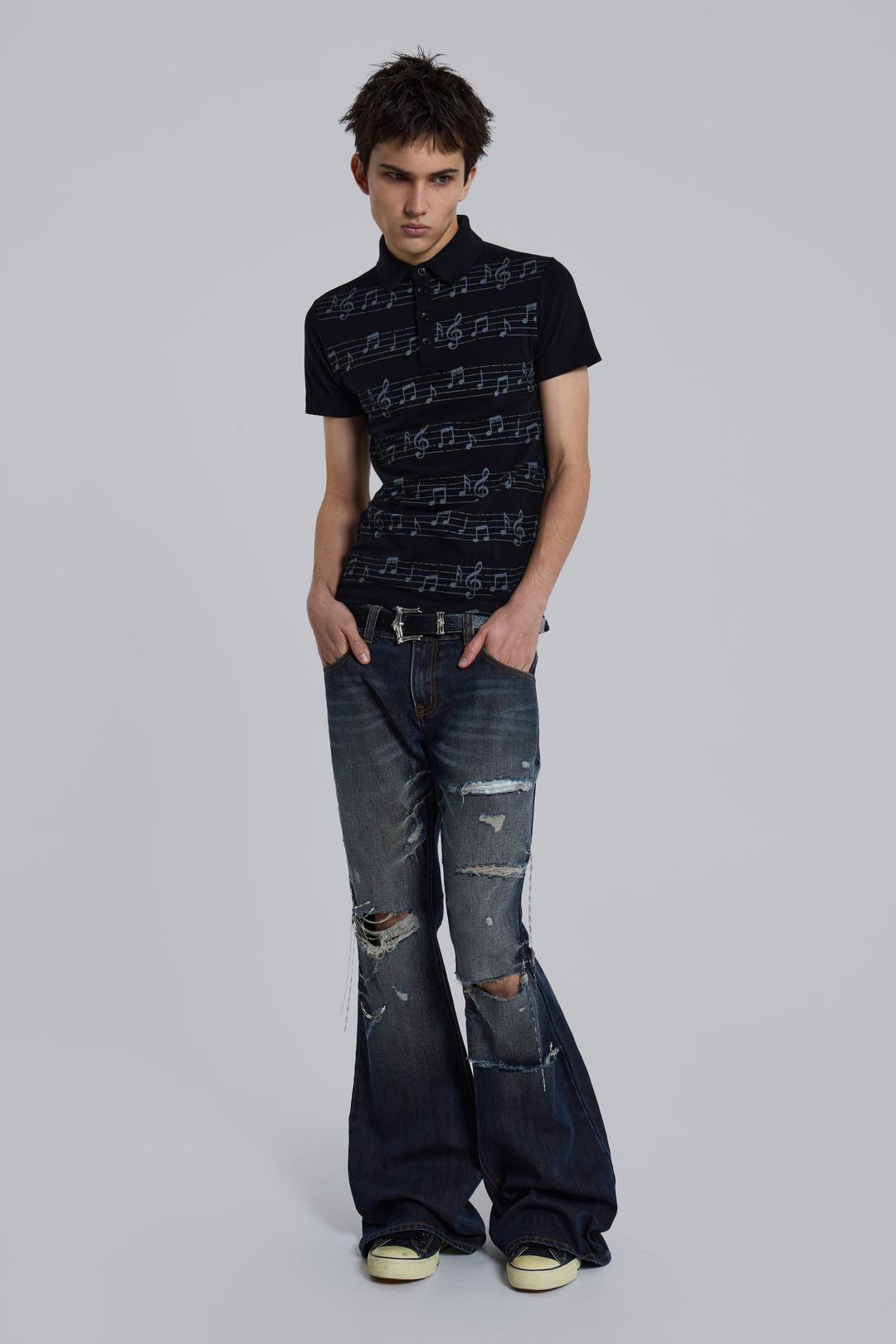 Black Riff Polo Shirt