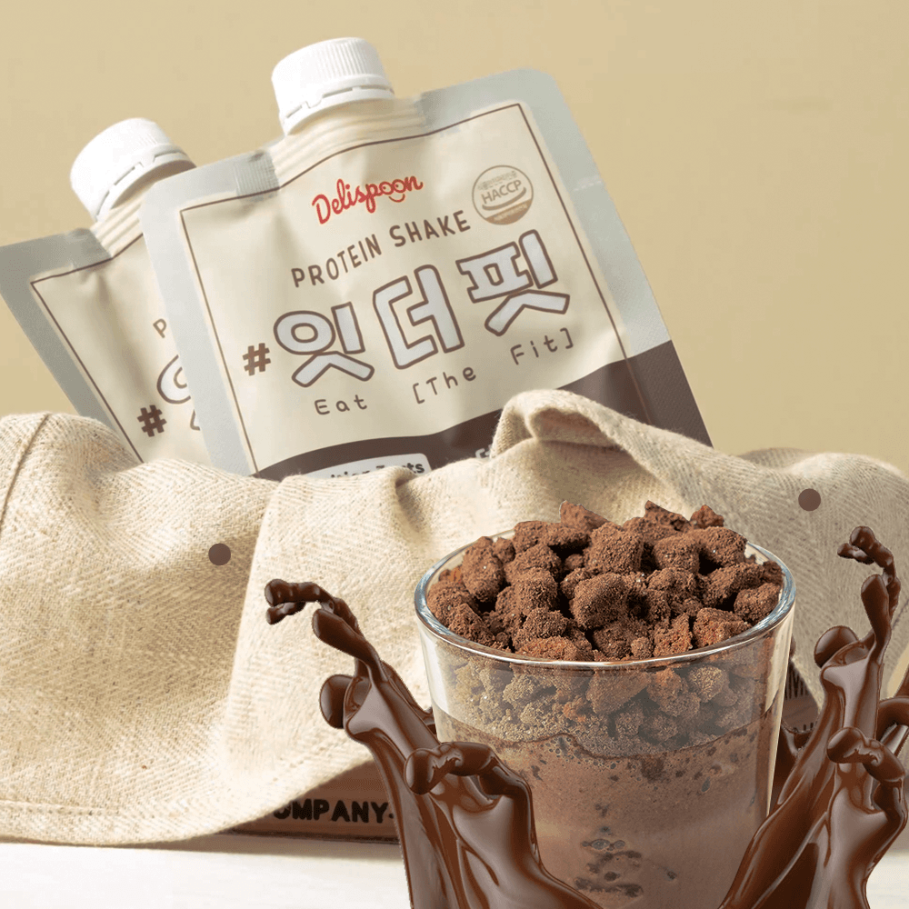 델리스푼 잇더핏 맛있는 식사대용 단백질 프로틴 쉐이크 한끼 1주플랜 7팩 더블초코맛 1주