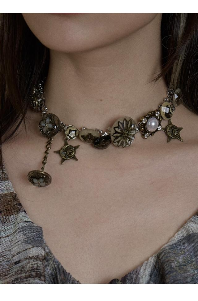 NO ROMANCE Punk old necklace