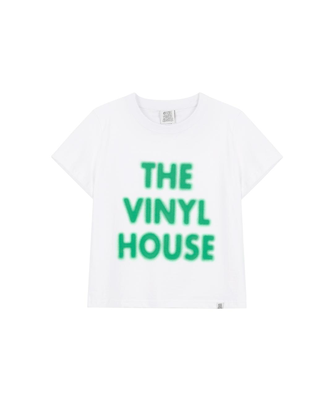 SPRAY LOGO TEE WHITE(GREEN)