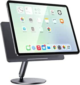 BENKS Magnetic iPad Stand, Infinity Pro 360° Rotating iPad Mount, Foldable Portable Tablet Holder, Adjustable Rotating Table Stand for Apple iPad Pro 11 Inch 1st/2nd/3rd/4th Gens, iPad Air 4th, 5th