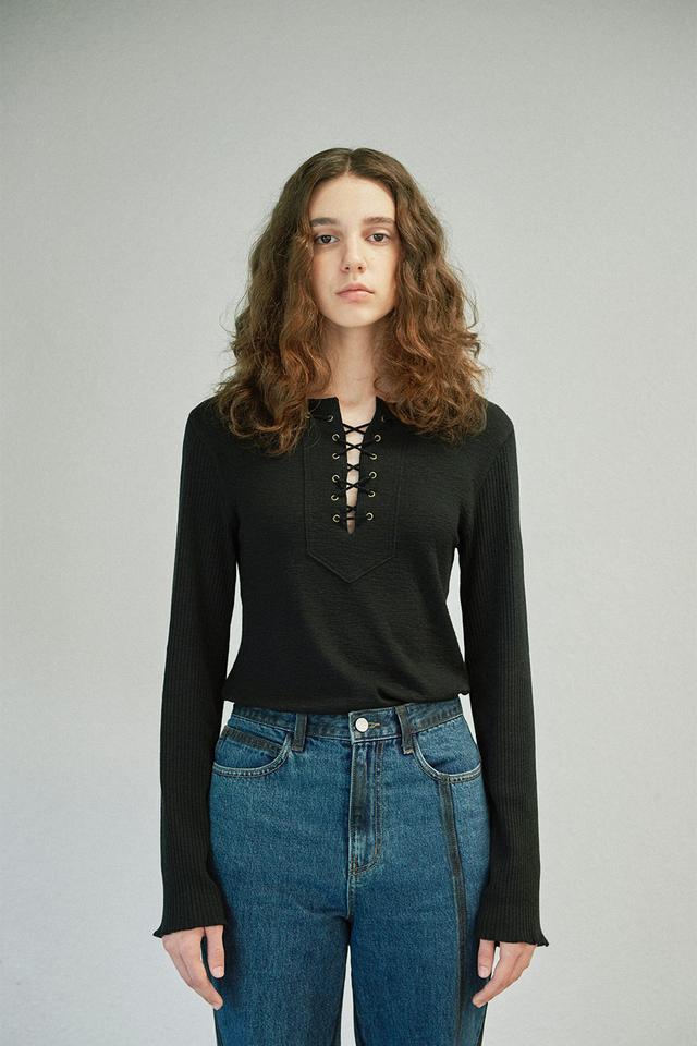 GRUNGE LACE UP TEE