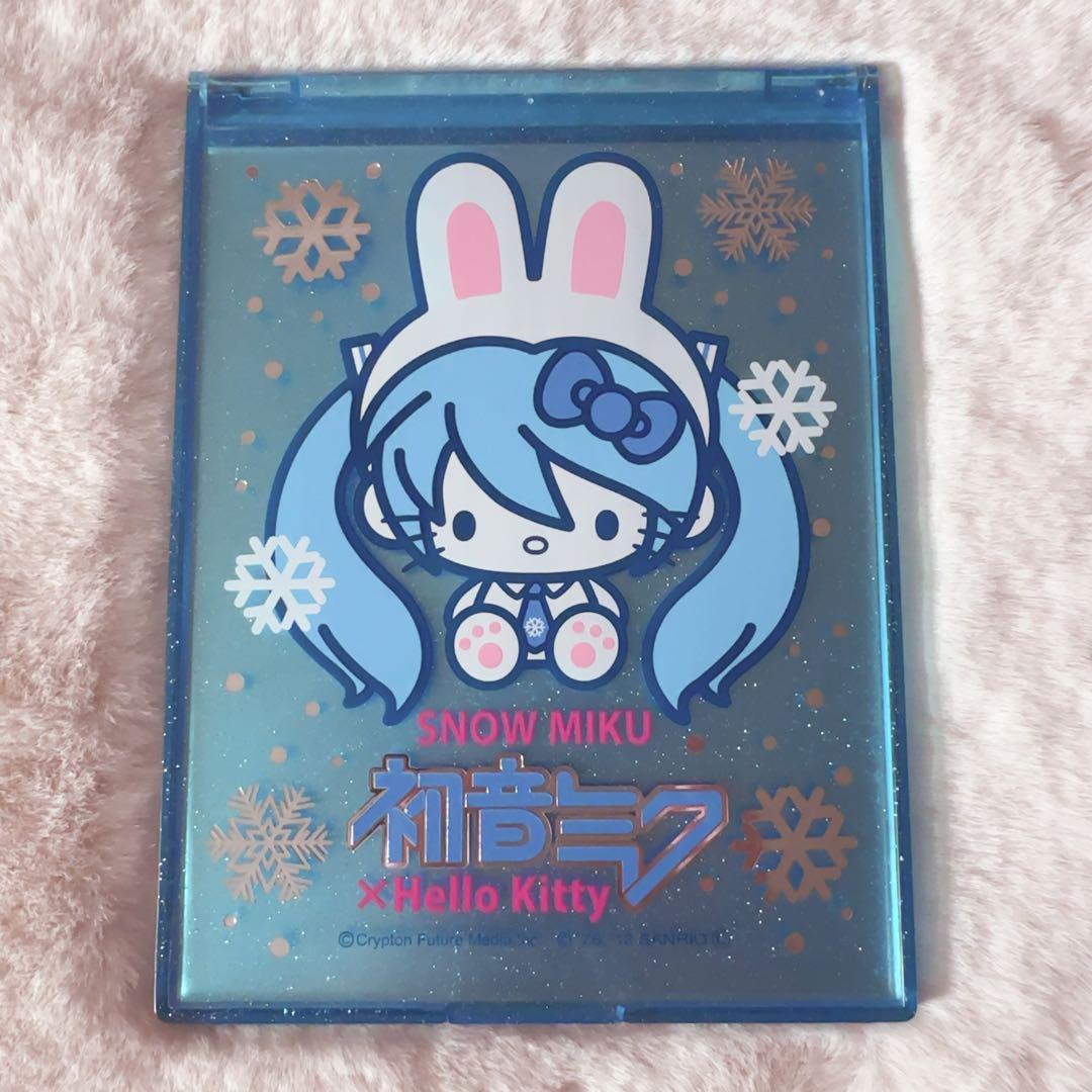 【北海道限定】　初音ミク × ハローキティ ミラー　雪ミク　スノーミク