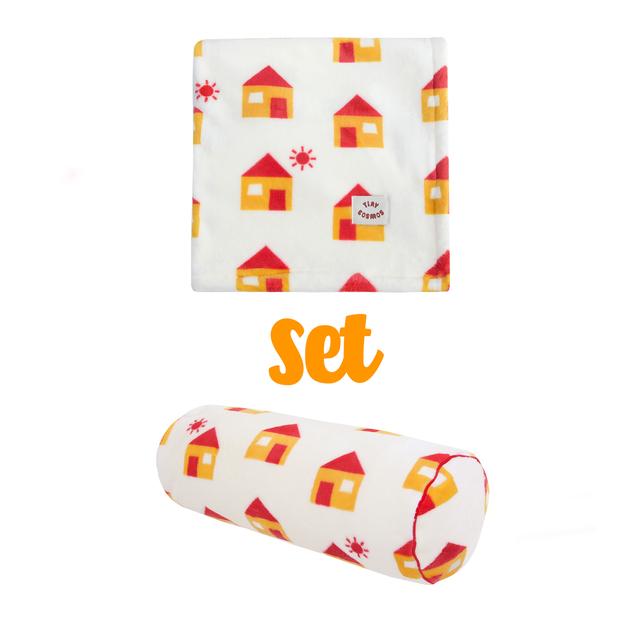 [SET]졸리 극세사 블랭킷 + 롱 쿠션