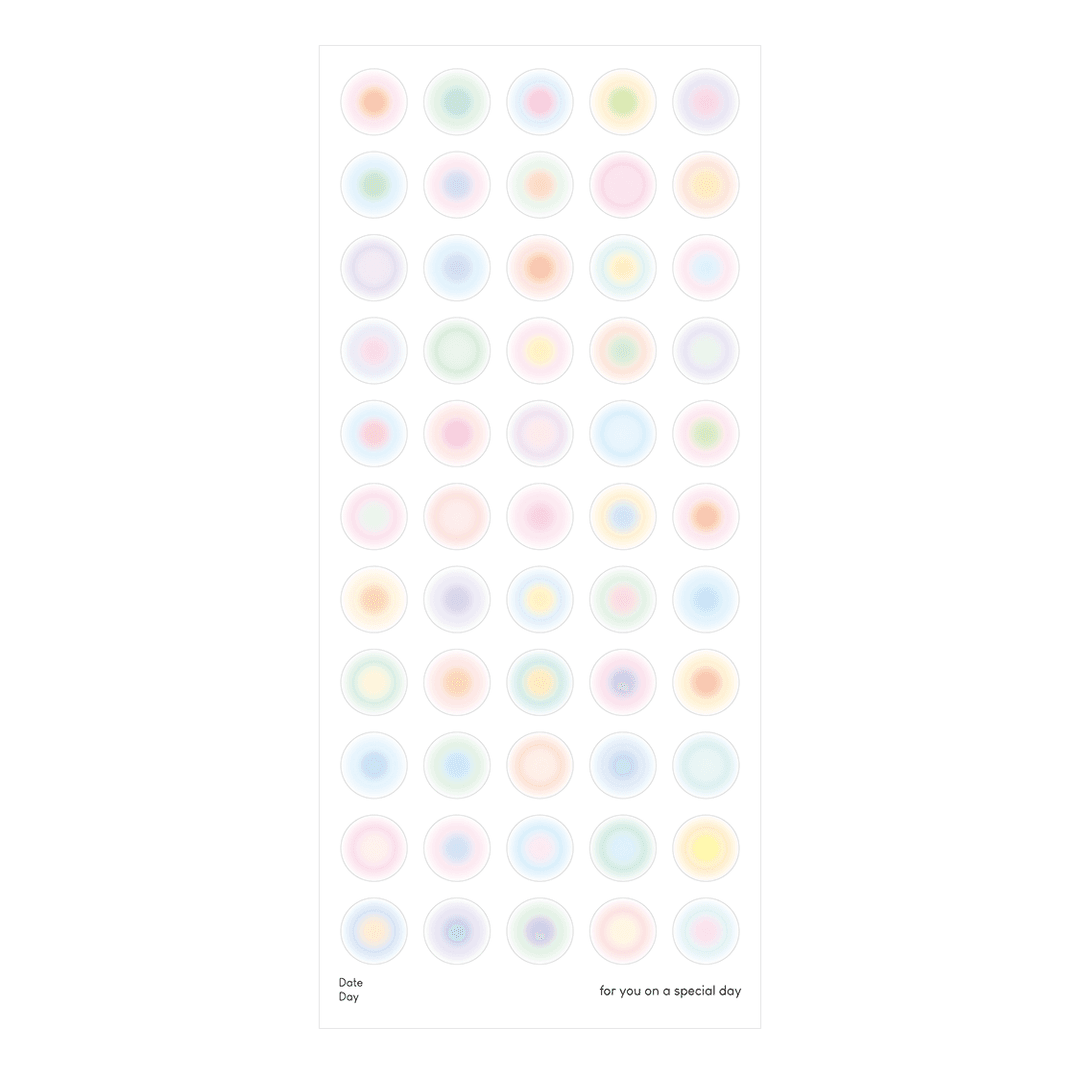 [order] Seal sticker - Two tone gradation (12mm)