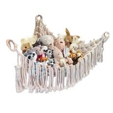 박제 동물 장난감 해먹 저장 메쉬 가방 삼각형 교수형 아이를위한 그물 홀더 여자 여자 놀이방 귀여운 인형 주최자 가방, 스타일 1, 1개