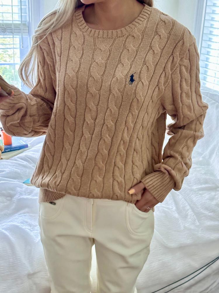 [최저가보상] [미국아울렛] 폴로랄프로렌 남성 포니로고 자수 코튼 케이블 라운드넥 니트 스웨터