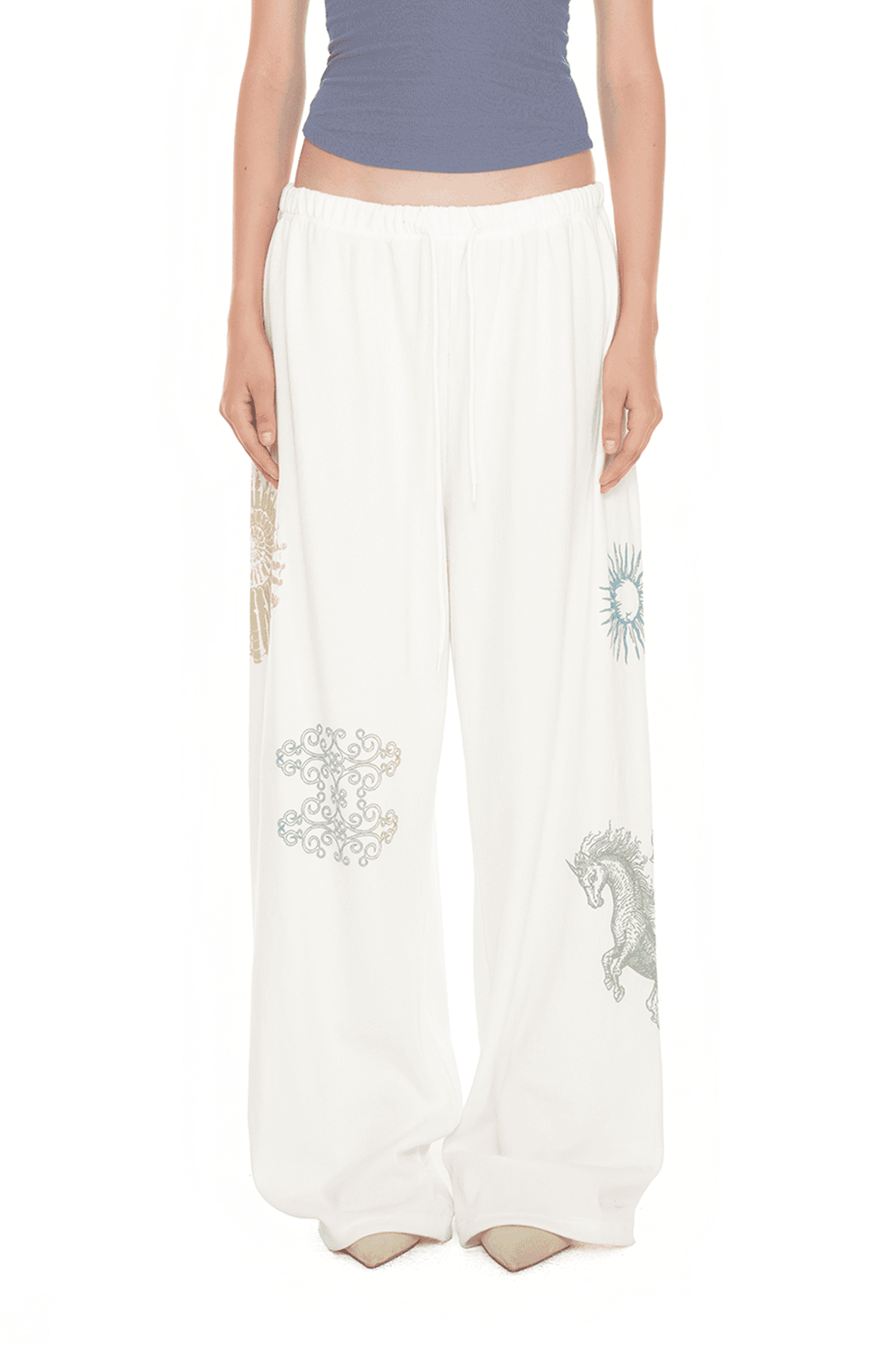 TAROT 02 WAFFLE PANTS (WHITE)