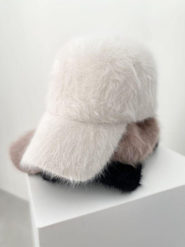 [겨울아이템] 윈터 앙고라 퍼 겨울 야구 볼캡 모자 3color_블루밍에이치