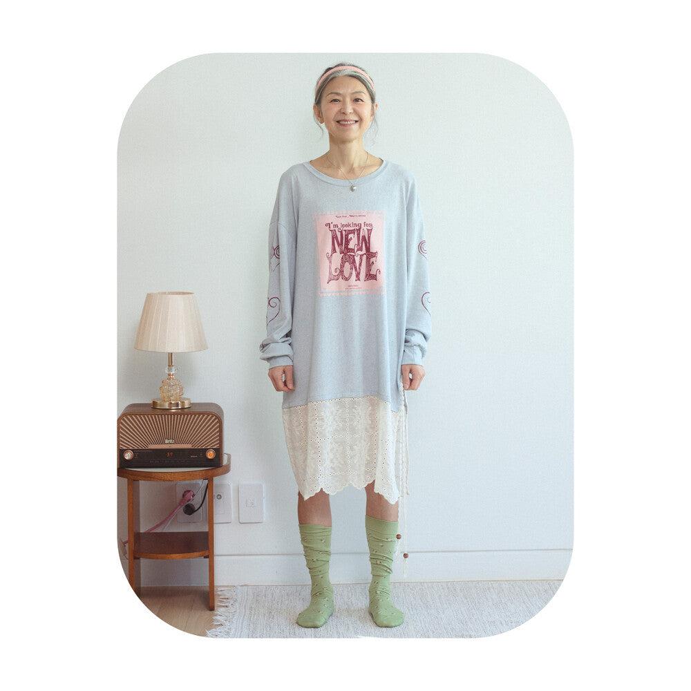 [MINJIENA] NEW LOVE lace dress - GREY / ONE SIZE