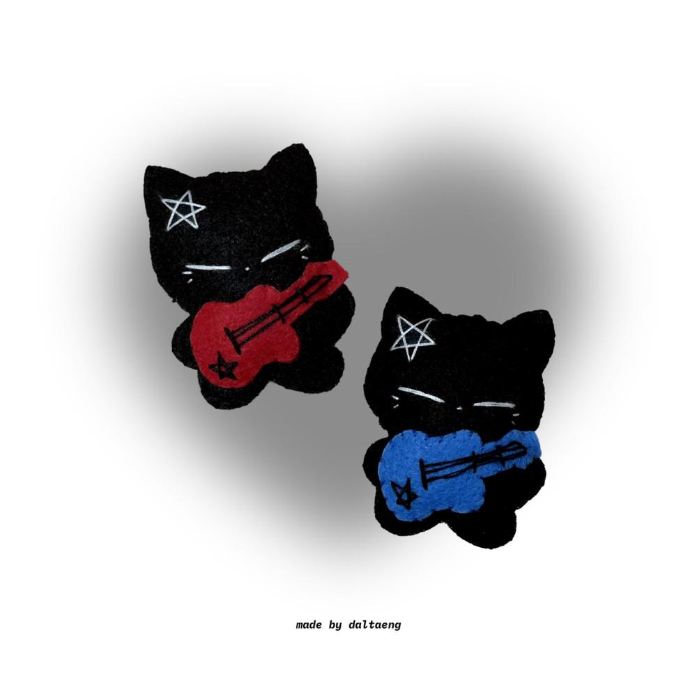 락스타 고앵이 펠트 키링 (깜냥이)