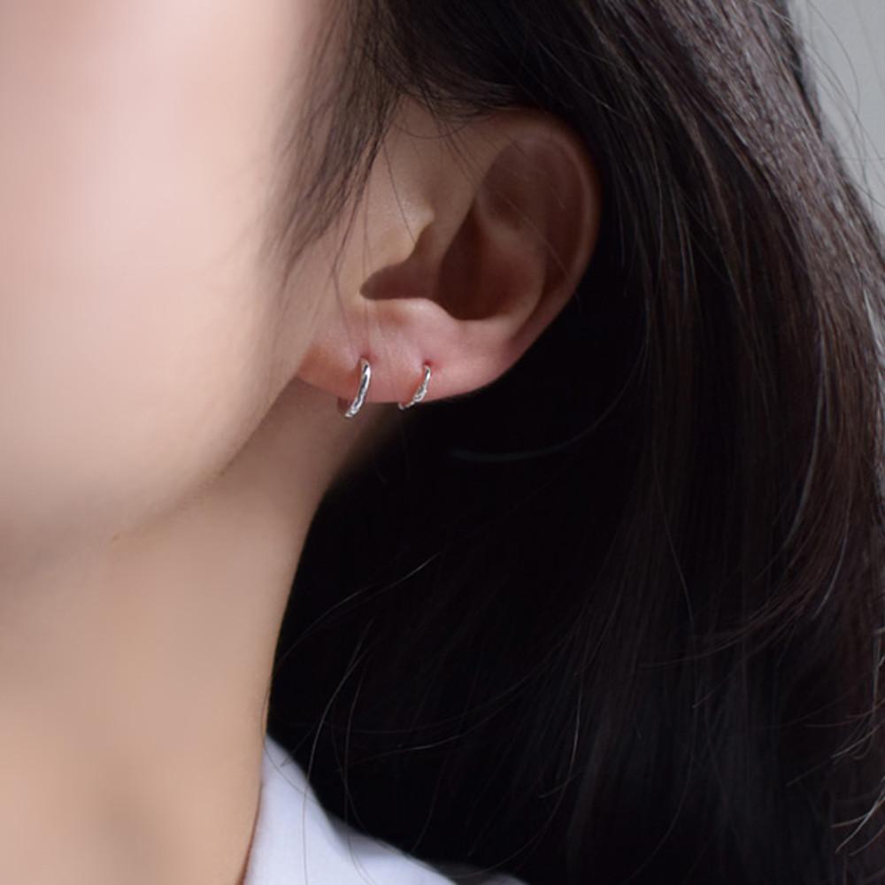 [실버925] 초슬림 실링 귓바퀴 링피어싱