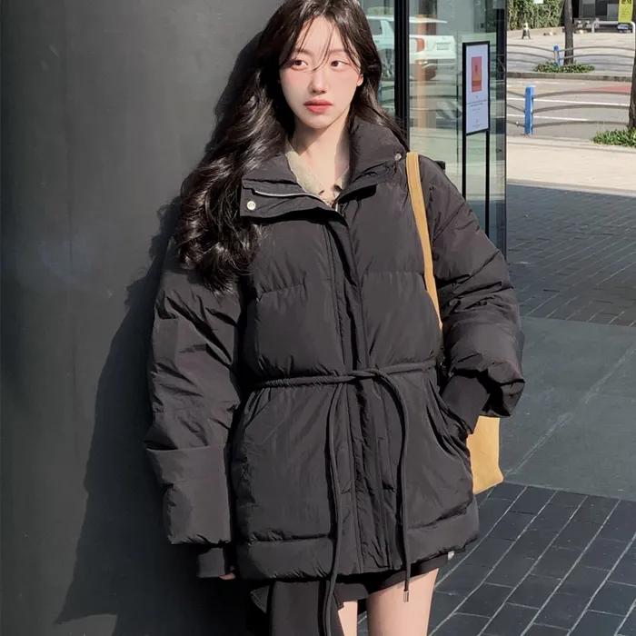 [연우 착용] comos 1279 high-neck duck down half padding (black)