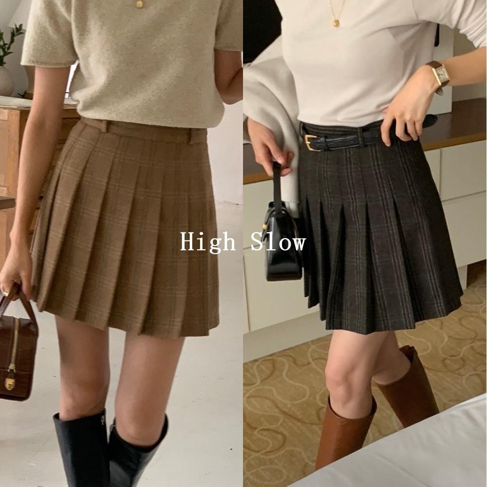 리브레 보보 체크 스커트