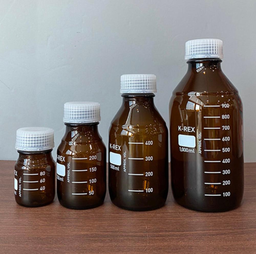 갈색유리병 우유병 참기름 들기름 양념병 주스병 담근주병 더치커피용기 눈금 유리병 100ml