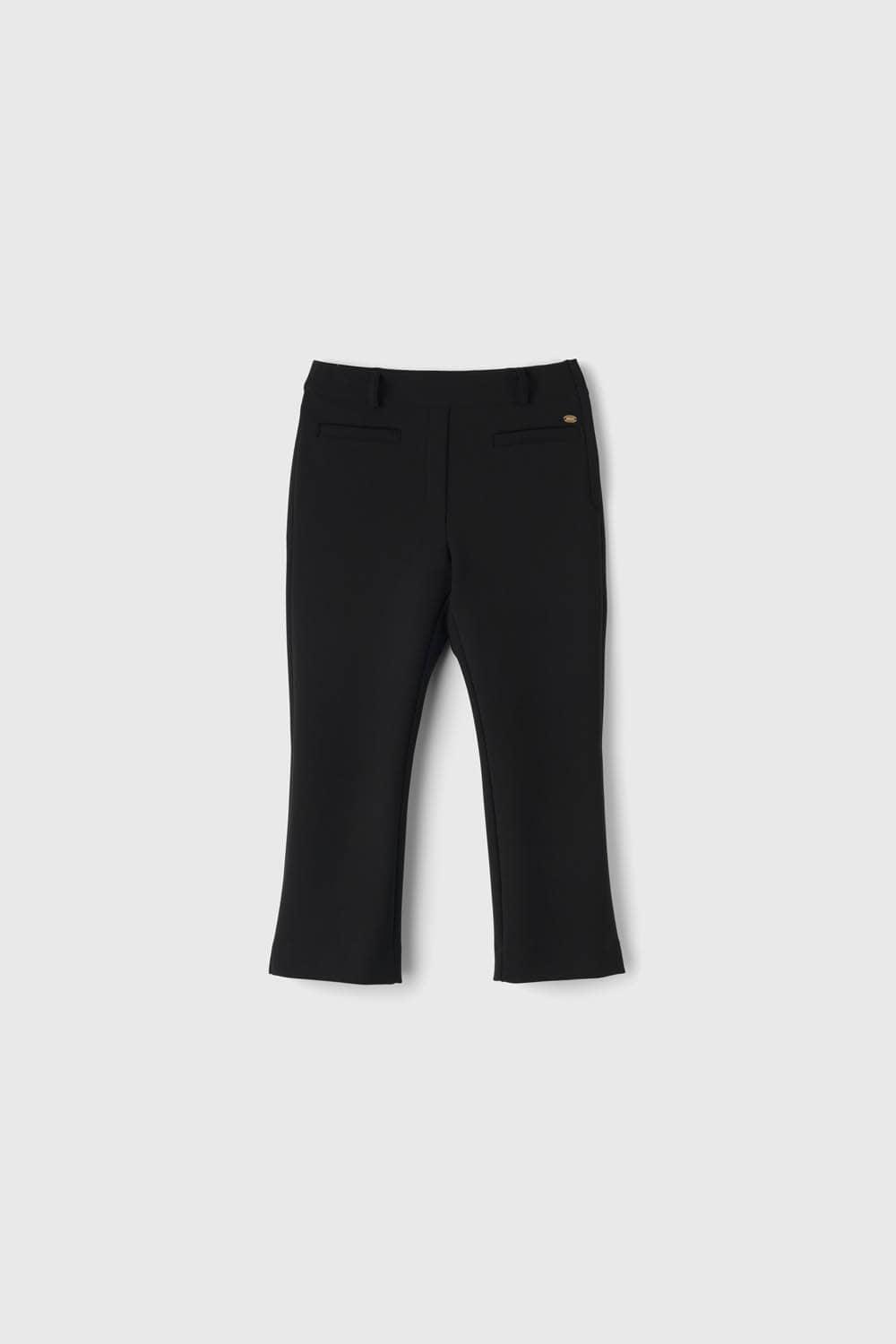 Q Slit Capri pants_Black
