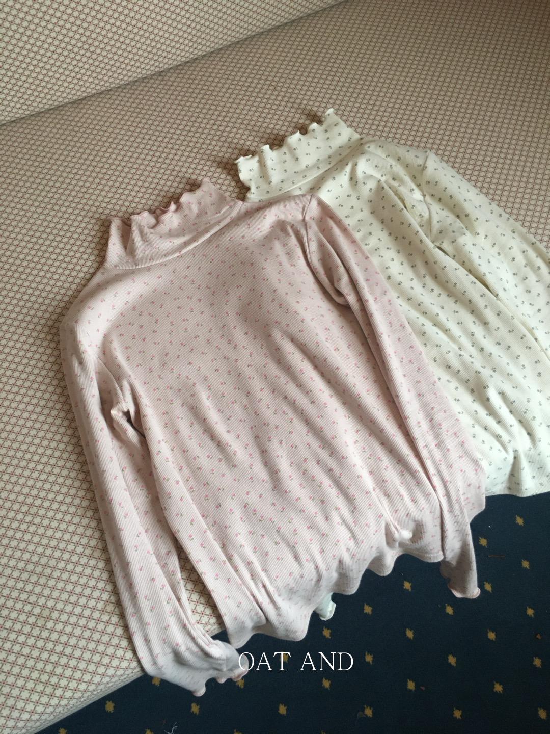 [made] 플라워 웨이브 폴라 티 (2color)