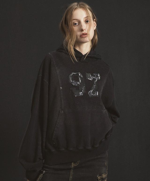 INDIGO WASHED HOODIE BLACK
