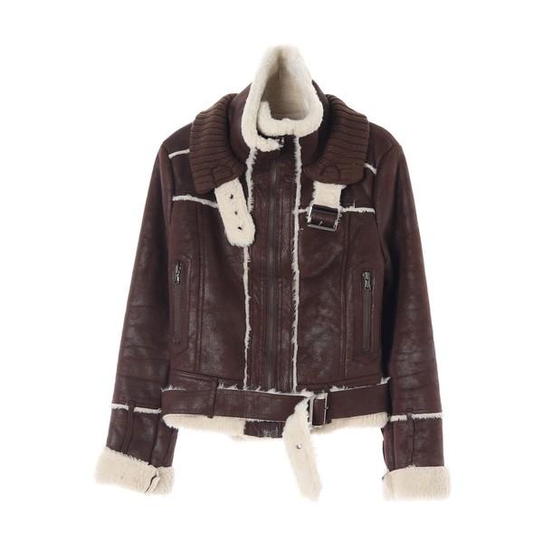 기타브랜드 (S)브라운 집업 무스탕