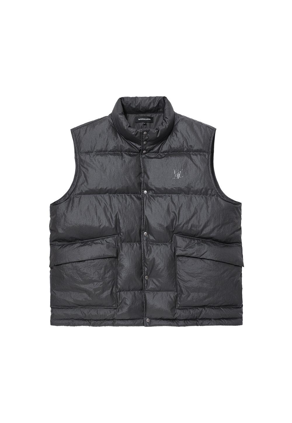 Signature down vest - DARK GREY