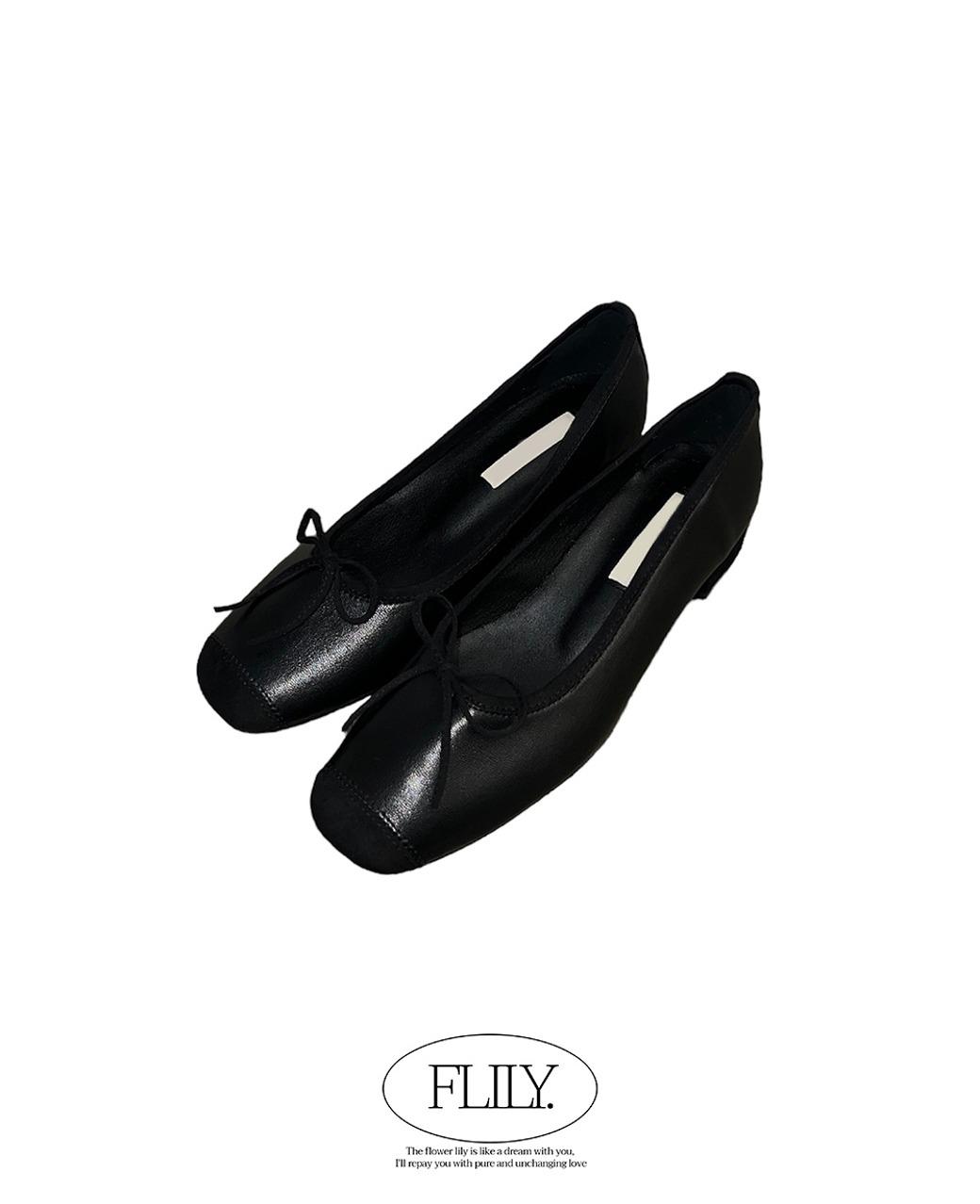 SC. Ballerina Suede Ribbon Flat Shoes